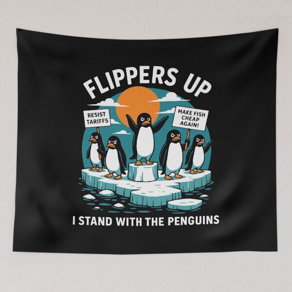Item preview, Flippers Up I Stand With The Penguins designed and sold by varioarts.