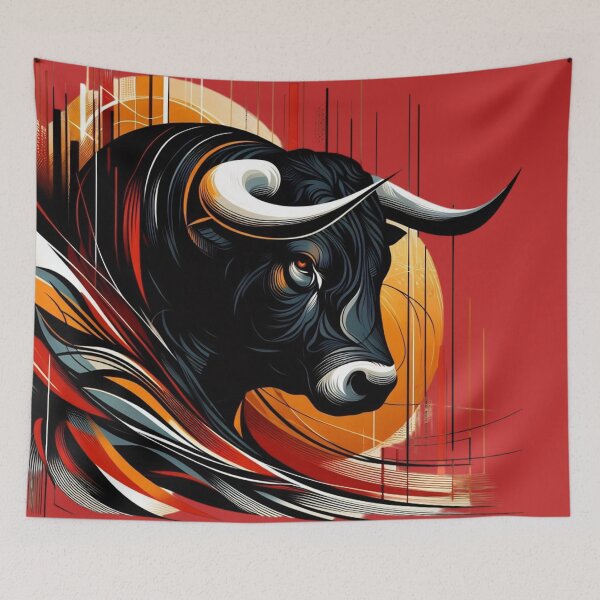 Item preview, COLORFUL BULL'S HEAD (#C42A2A) designed and sold by Marlon Oseguera.