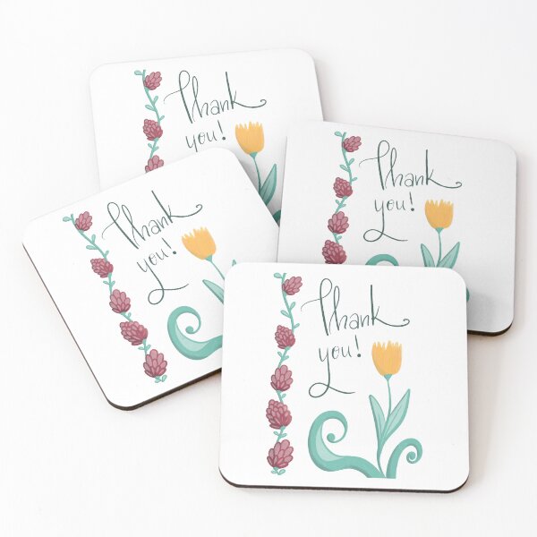 Item preview, Thank You Note Yellow Tulip Red Berries  designed and sold by HydrangeaDelMar.