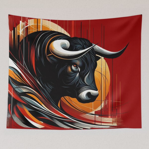 Item preview, COLORFUL BULL'S HEAD (#990000) designed and sold by Marlon Oseguera.
