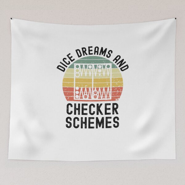Item preview, Dice dreams and Checker schemes Funny Backgammon retro designed and sold by snowry.