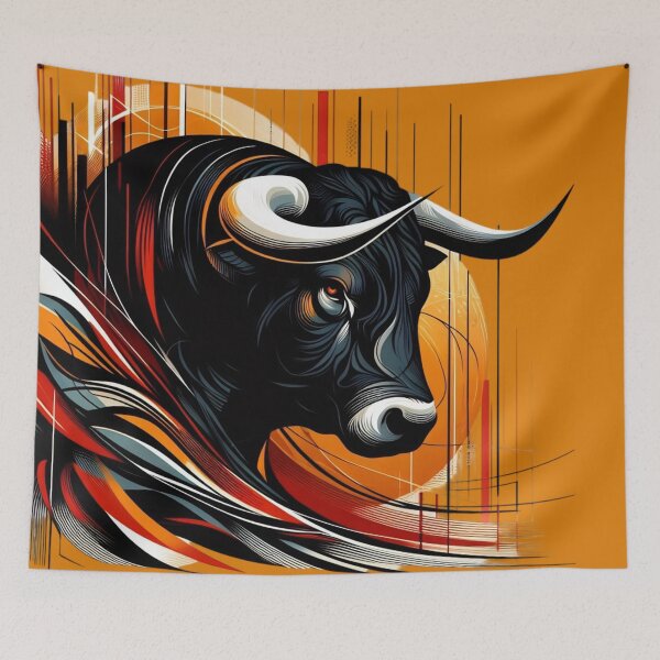 Item preview, COLORFUL BULL'S HEAD (#DE7D08) designed and sold by Marlon Oseguera.