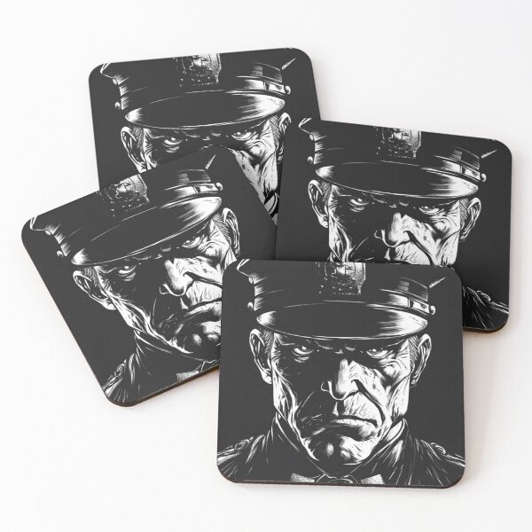 Item preview, Furious Police Officer Illustration Sticker designed and sold by VividDreamsArt.
