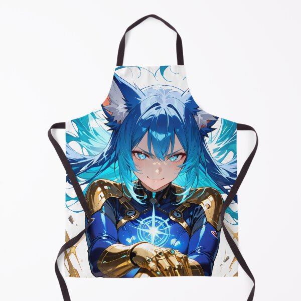 Item preview, Cyber Furry Warrior Girl with Blue Hair sonic designed and sold by LunattaStore.