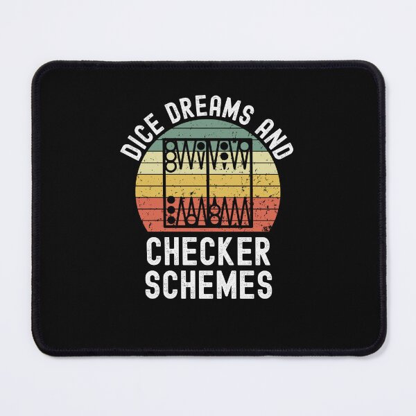 Item preview, Dice dreams and Checker schemes Funny Backgammon joke retro designed and sold by snowry.