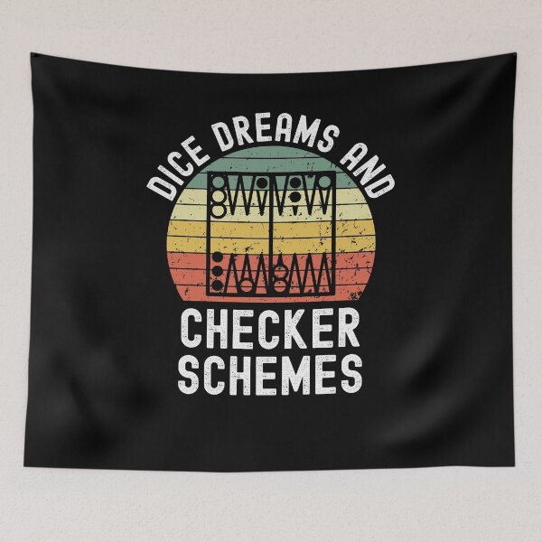 Item preview, Dice dreams and Checker schemes Funny Backgammon joke retro designed and sold by snowry.
