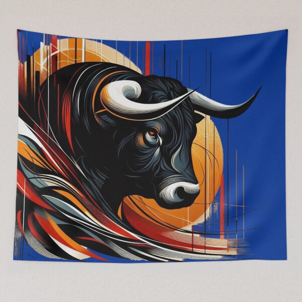 Item preview, COLORFUL BULL'S HEAD (#003399) designed and sold by Marlon Oseguera.