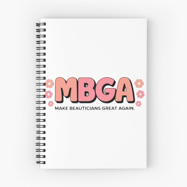 Item preview, MBGA Logo with Floral Accents on Soft Pink Background – 'Make Beauticians Great Again designed and sold by K3DreamKreations .