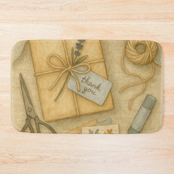Item preview, Cozy Gift Wrapping Flat Lay with Lavender and Thank You Tag designed and sold by Lacritsa .