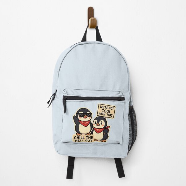 Item preview, Chill the Hell Out – Penguin Protest Against Tariff Madness designed and sold by Path to Somewhere .
