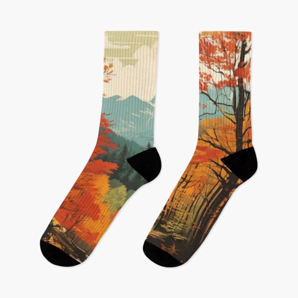 Item preview, Vintage Fall Forest Landscape – Great Smoky Mountains National Park – Autumn Nature Art designed and sold by CattlettArt.