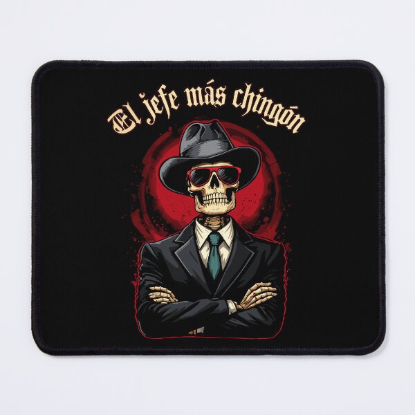 Item preview, El Jefe Más Chingón – Skeleton Boss with Hat & Attitude designed and sold by BeamiCreations.