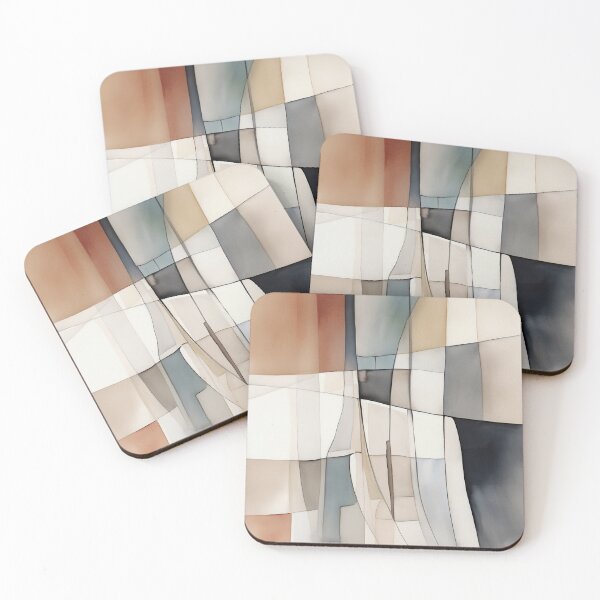 Item preview, Neutral Abstract Art Print, Modern Art, Beige, Grey, Terracotta Watercolor Art By Synplus designed and sold by synplus.