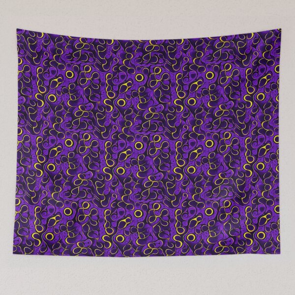 Item preview, Organic Waves – Abstract Fluid Art in Purple and Yellow designed and sold by Arte Zen.