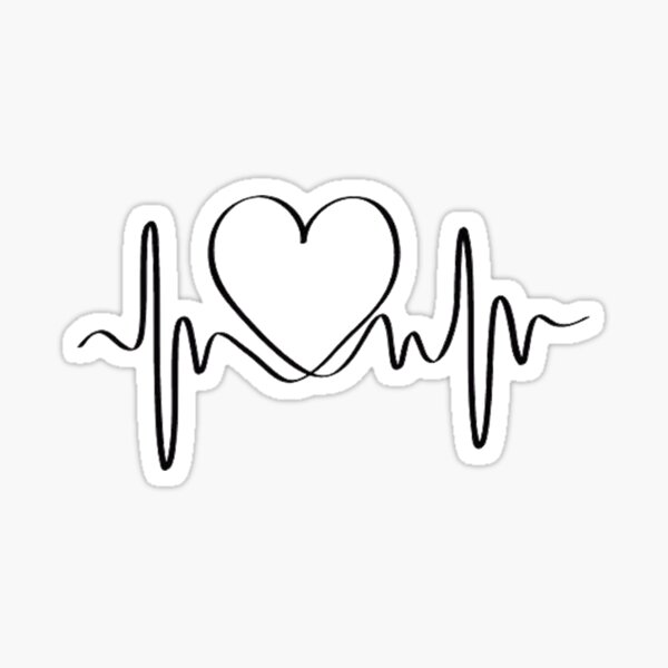"heart monitor" Sticker by shopariana1993 Redbubble
