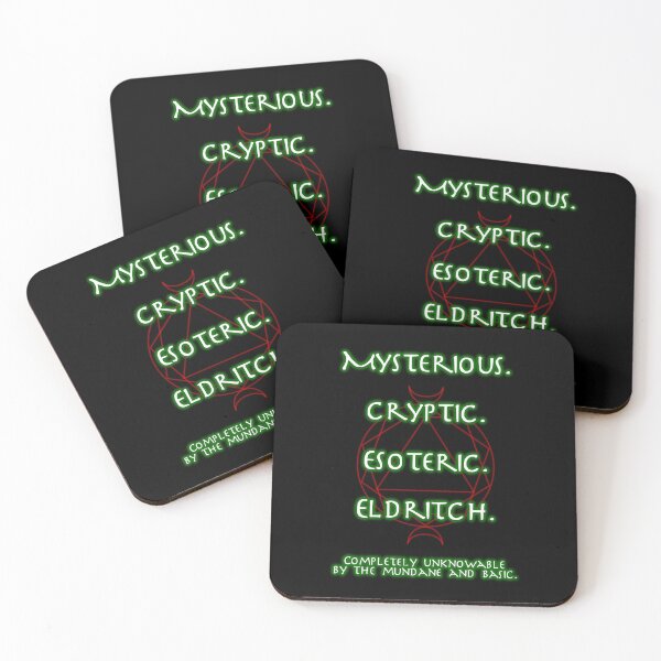 Item preview, Mysterious. Cryptic. Esoteric. Eldritch. designed and sold by LeatherRebel75.