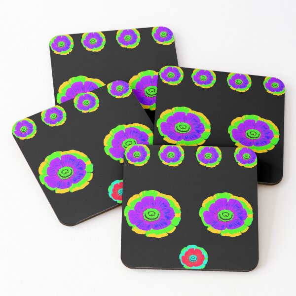 Item preview, Purple Set Flower Art Stickers - OR Flower Art Pattern designed and sold by Earth Nature Creations.