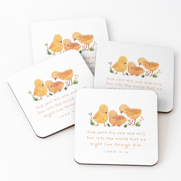 Artikelvorschau, Johannes 3:16 Christliches Ostern, süßes Osterdesign mit Küken für Kinder, Ostergeschenke für Teenager entworfen und verkauft von InHisImageGifts.