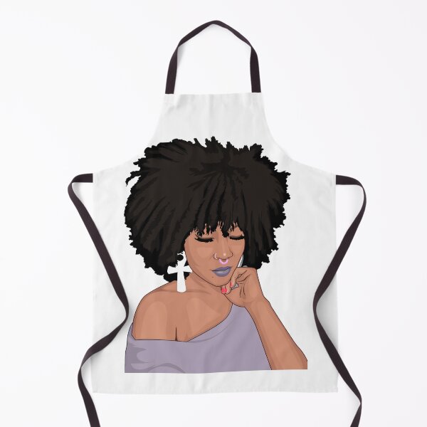 Item preview, Afrocentric Beauty with Ankh Earring Portrait Inner Peace Is Real Beauty (White Background) designed and sold by K3DreamKreations .