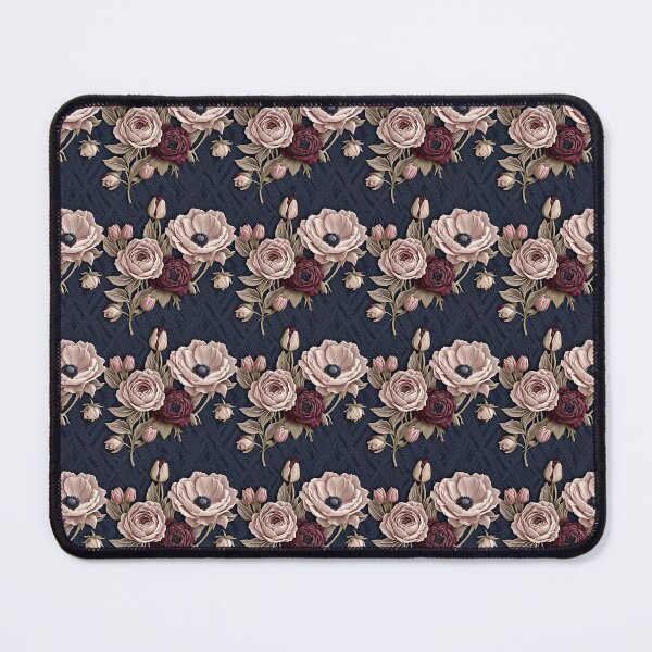 Item preview, Elegant Botanicals – Realistic Floral Pattern on Navy Blue Background designed and sold by Arte Zen.