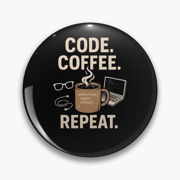 Item preview, Code. Coffee. Repeat – For Programmers & Caffeine Lovers designed and sold by Dokak Shop.