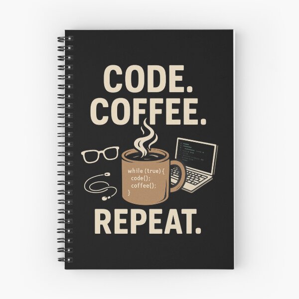 Item preview, Code. Coffee. Repeat – For Programmers & Caffeine Lovers designed and sold by Dokak Shop.