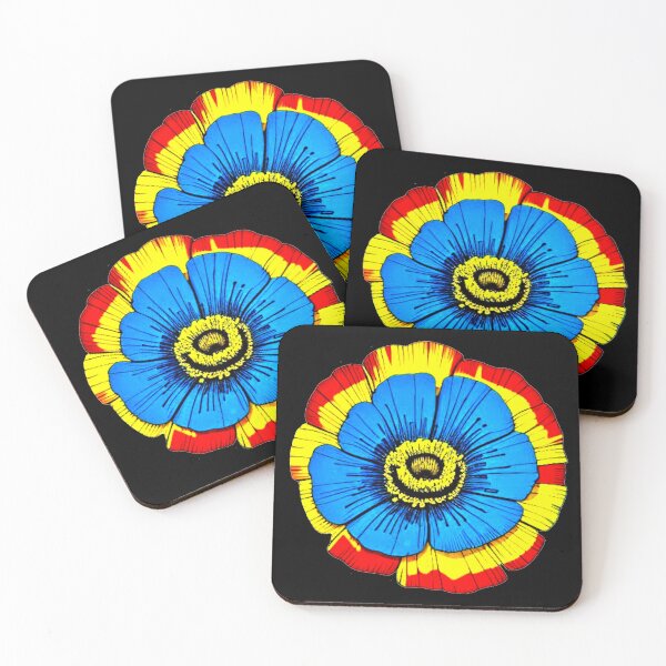 Item preview, Yellow Flower Art Stickers -  Flower Art Pattern designed and sold by Earth Nature Creations.