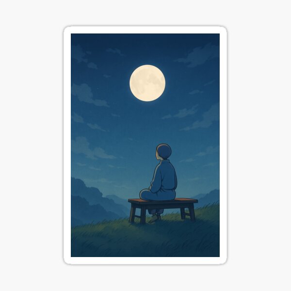 Item preview, The One Who Watches the Moon designed and sold by The Art of Being.