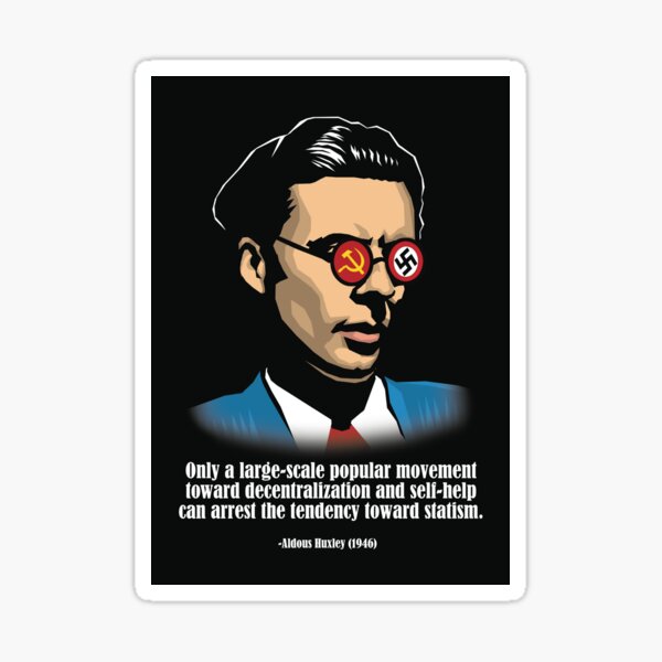Vista previa del artículo con la obra «Sólo un movimiento popular a gran escala... -Aldous Huxley», diseñado y vendido por Allen Peterson.
