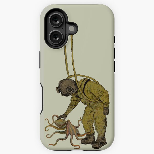 Item preview, Vintage Diver with a Diving Helmet and an Octopus URM designed and sold by urmaddad.