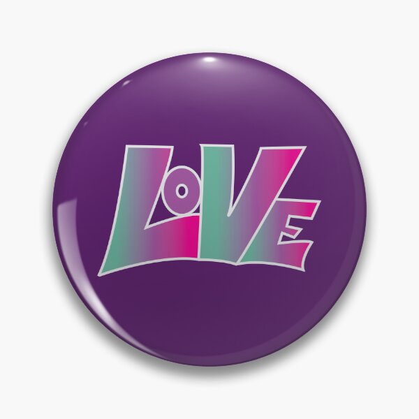 Item preview, Love turq purp pink grey designed and sold by Leanne Karlstrom.