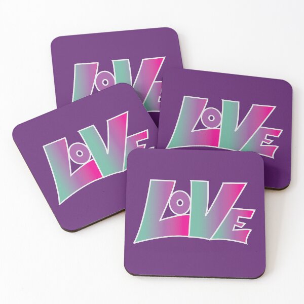 Item preview, Love turq purp pink grey designed and sold by Leanne Karlstrom.