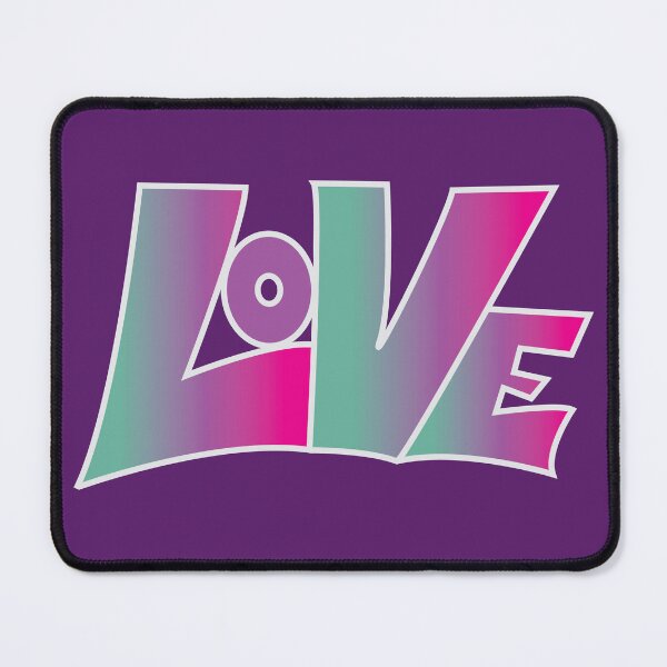 Item preview, Love turq purp pink grey designed and sold by Leanne Karlstrom.