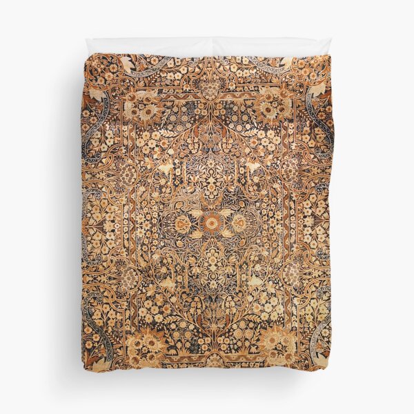 Antique Persian Kirman Rug Print Duvet Cover