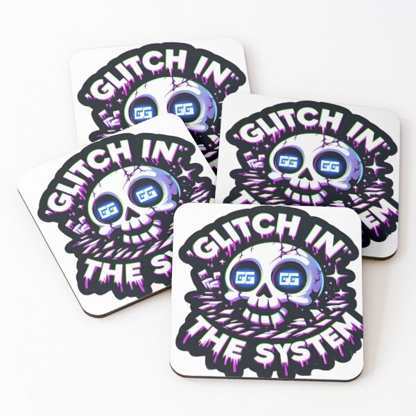 Item preview, Glitch in the System Gaming Skull Cyberpunk Sticker designed and sold by InsightA.