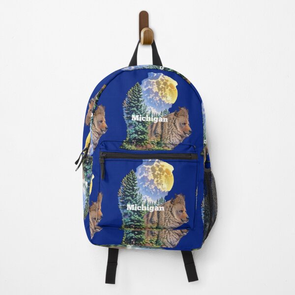 Item preview, Michigan Bear in the forest designed and sold by ladyinthemitten.