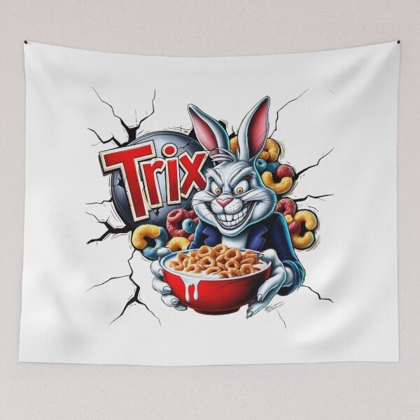 Item preview, Sinister Trix Rabbit – Evil Cereal Mascot Parody Graphic Design designed and sold by Rebel Fusion.