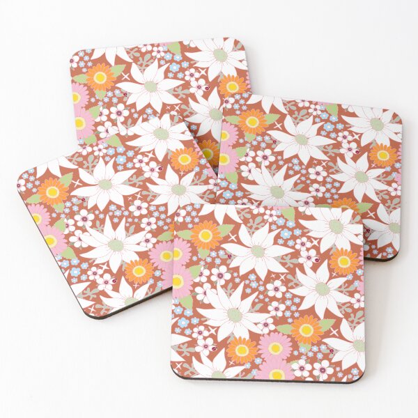 Item preview, Retro 70s Australian Floral Design designed and sold by The Wattle Studio.