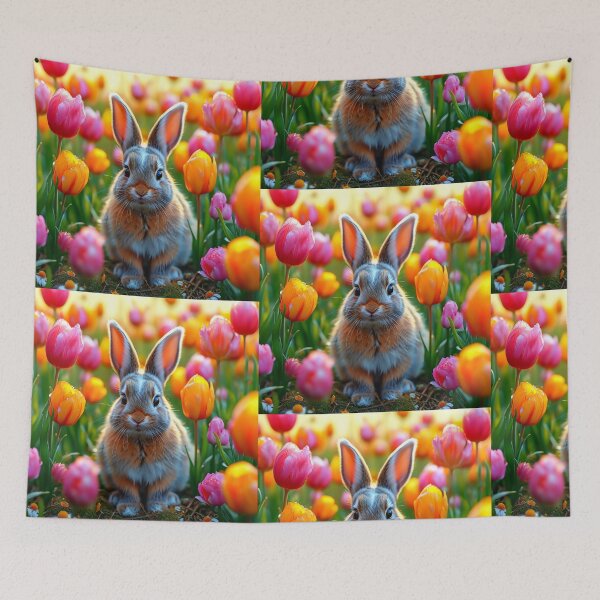 Item preview, Bunny in a Tulip Field designed and sold by vernonplatt.