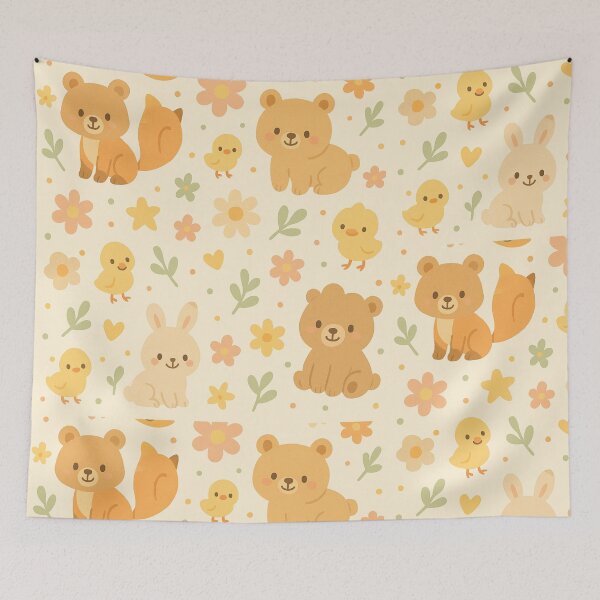 Item preview, Pastel Kawaii Animal Pattern  designed and sold by riadesigns11.