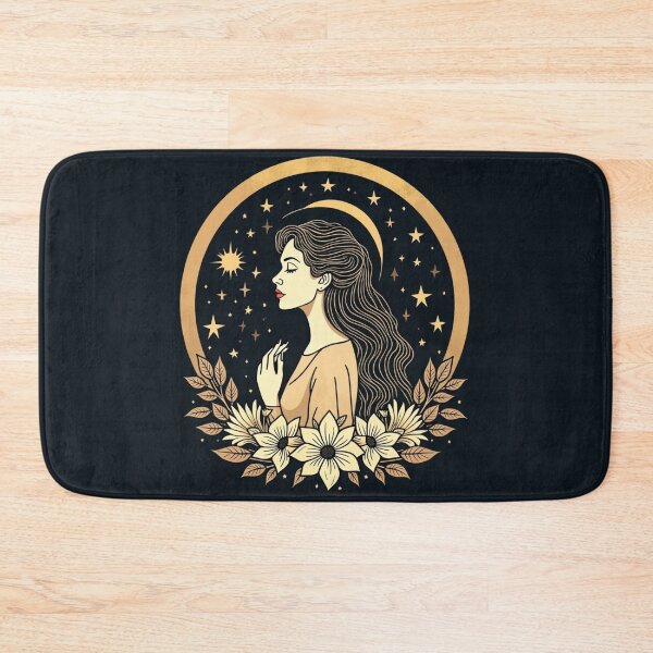 Item preview, Lunar Goddess: Celestial Beauty in Gold and Stars designed and sold by sunsnug.