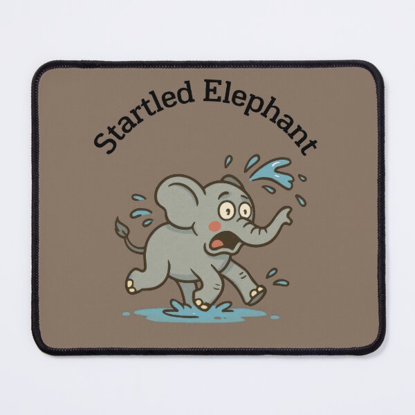 Item preview, Startled Elephant in Songkran Splash designed and sold by BobArtGallery.