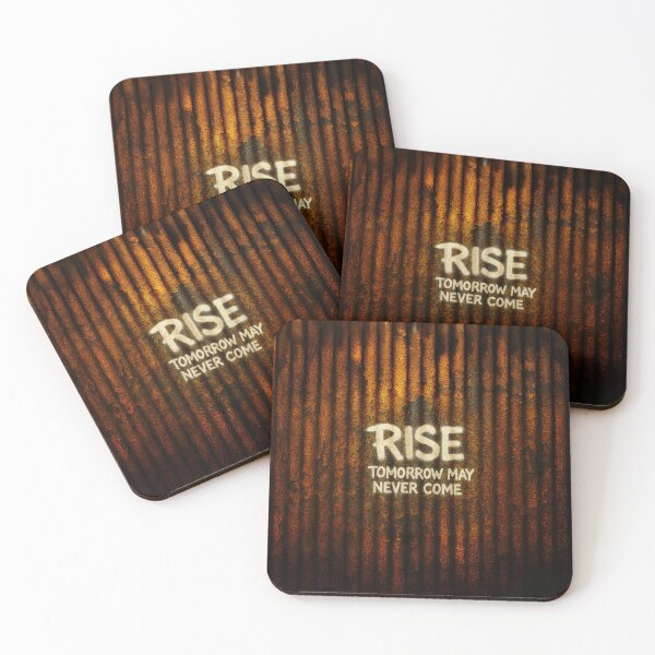 Item preview, Rise Tomorrow May Never Come – Rusted Corrugated Iron Wall Art designed and sold by Michael van der Hoorn.