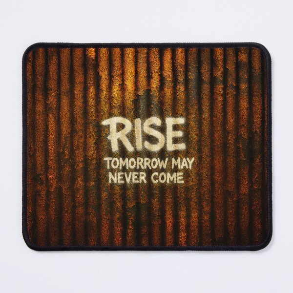 Item preview, Rise Tomorrow May Never Come – Rusted Corrugated Iron Wall Art designed and sold by Michael van der Hoorn.