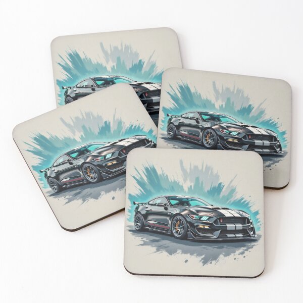 Item preview, Sumi-E art, black Ford Mustang, muscle car designed and sold by Salimgor Hangaround Music.