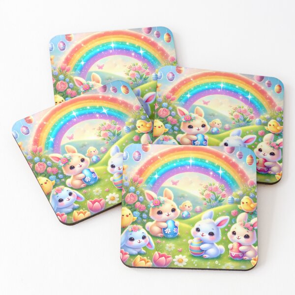 Item preview, Easter Celebration  - Bunnies, Chicks, Rainbow designed and sold by icyani2024.
