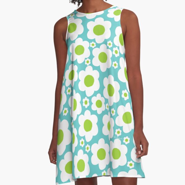 60's Pop Flower A-Line Dress