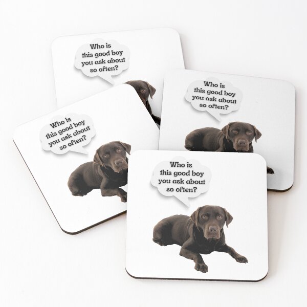 Item preview, Labrador Retriever Good Boy – Funny Thought Bubble Dog Art designed and sold by Fredster1966.