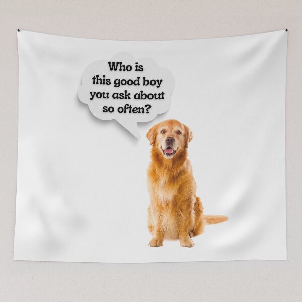 Item preview, Golden Retriever Good Boy Quote – Funny Dog Thought Bubble Art designed and sold by Fredster1966.