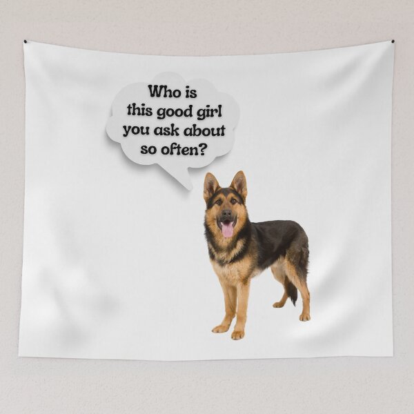 Item preview, German Shepherd Good Girl – Funny Dog Thought Bubble Design designed and sold by Fredster1966.